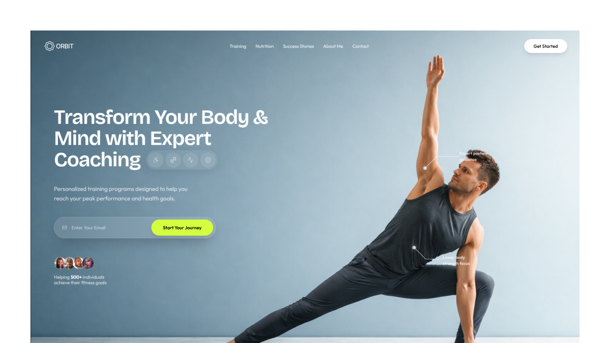 Personal Fitness Coach Hero Orbit